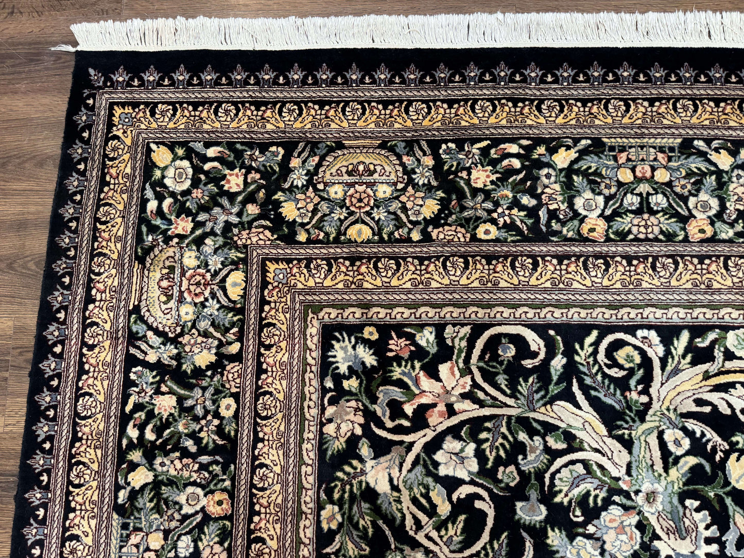 USED Pak Persian Rug 10x14, Elegant Floral Carpet, Fine 225 KPSI