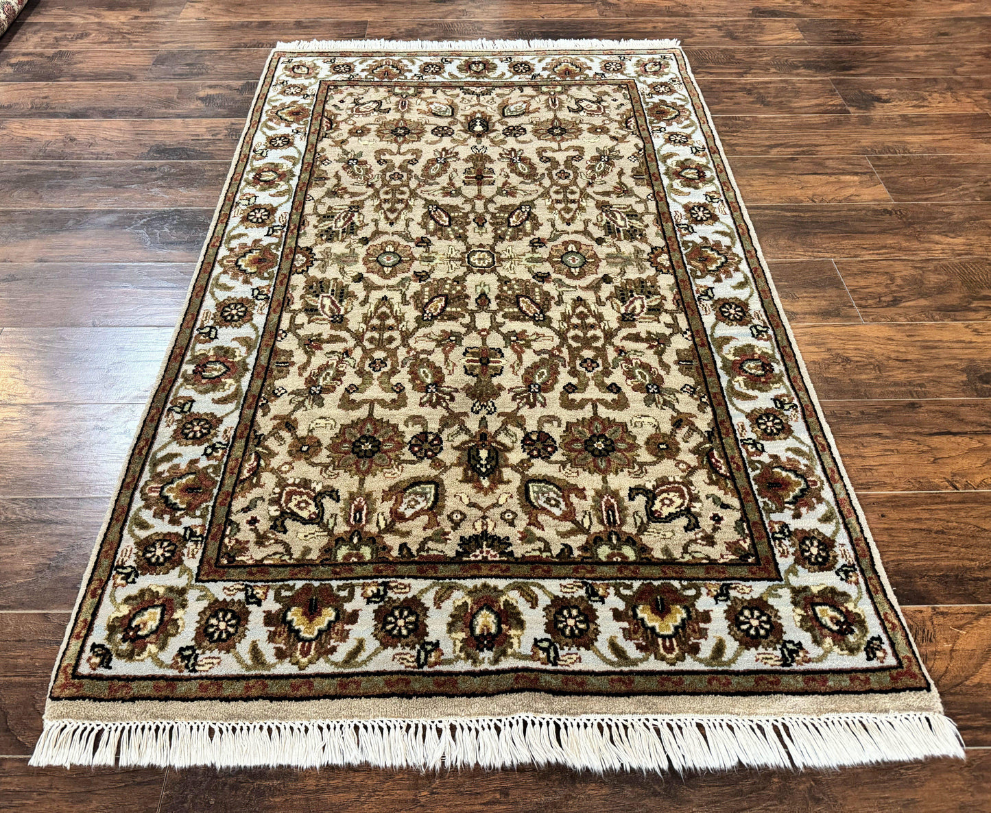 USED Pak Persian Rug 4x6, Floral Allover Vintage Oriental Carpet, Handmade Wool Rug