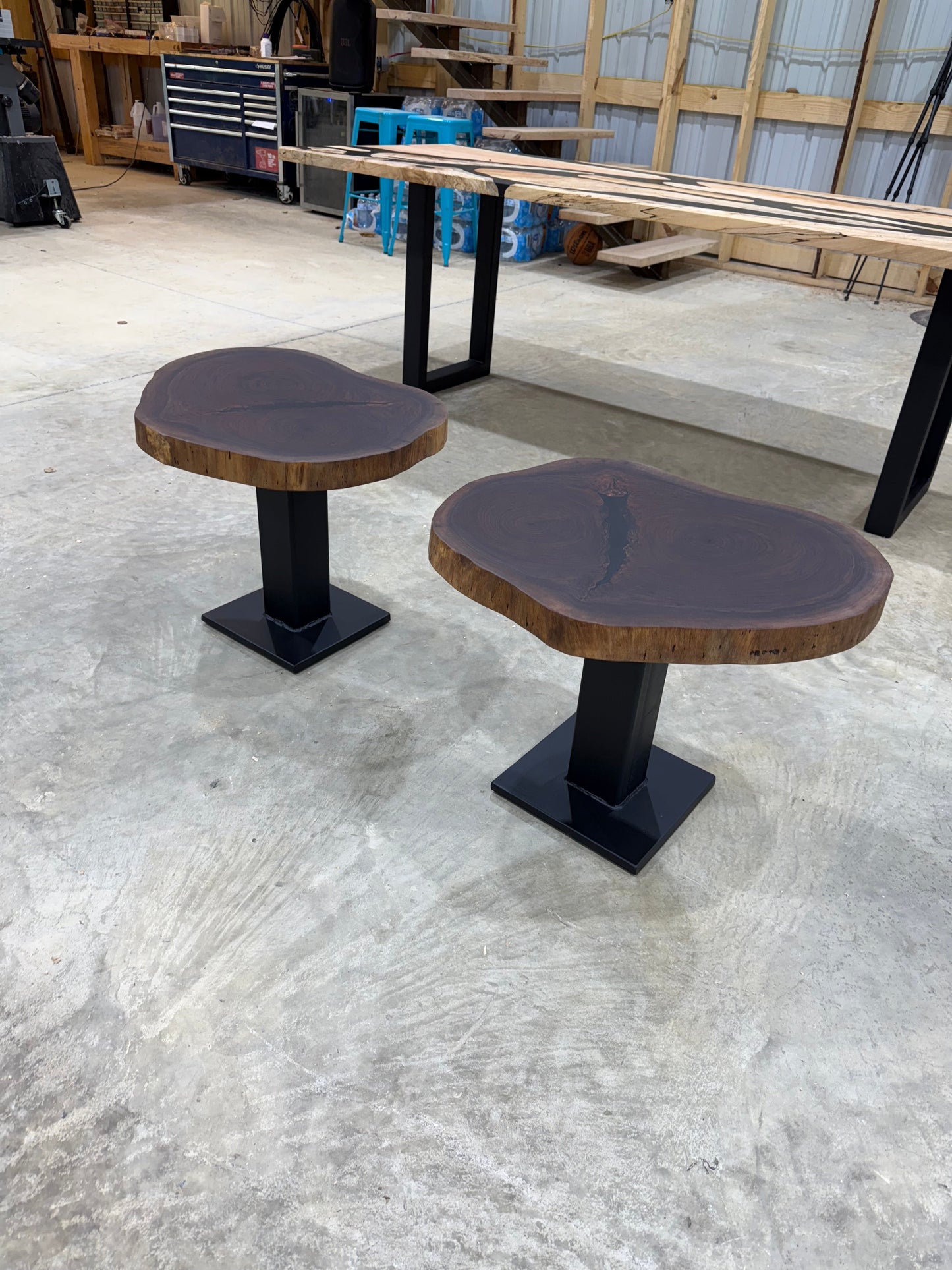 NEW Walnut Cookie Side Tables