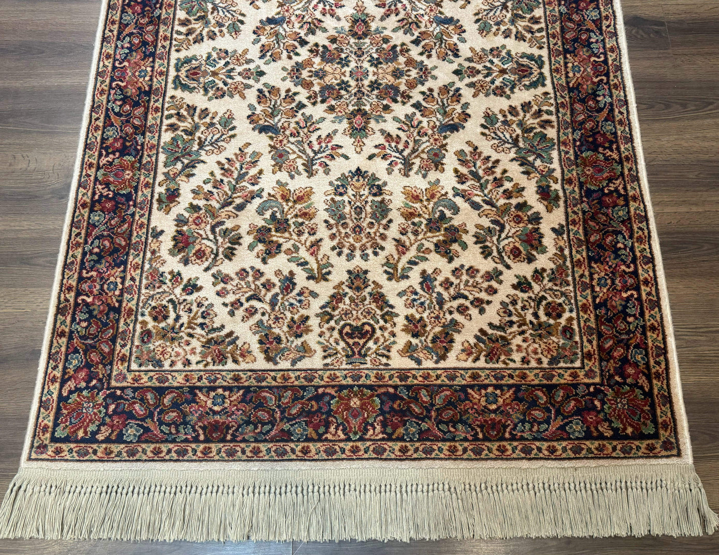 USED 4x6 Karastan Rug Ivory Sarouk #760, Wool Vintage Original 700 Series