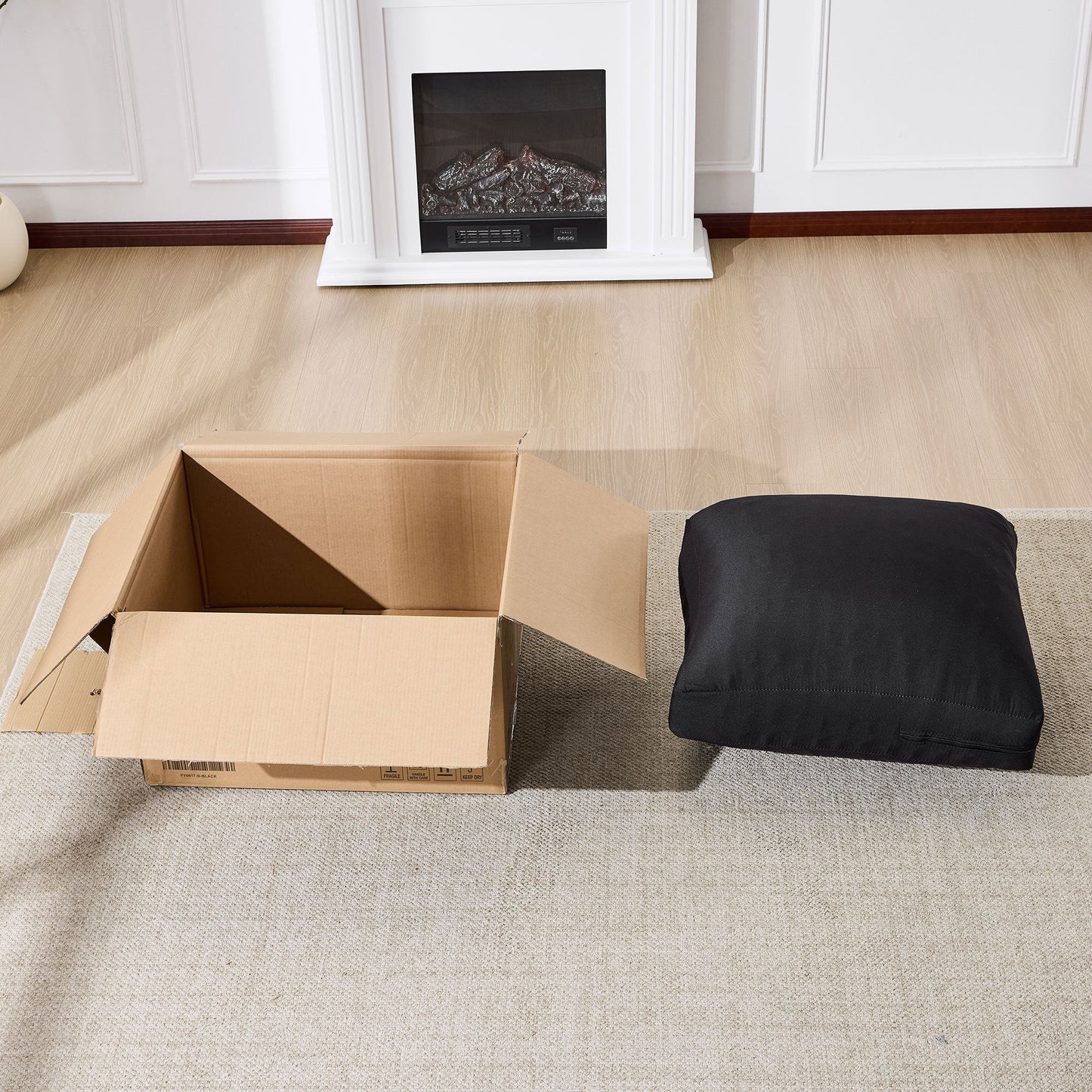 NEW 99*69' Modular Sectional Living Room Sofa Set, Modern Minimalist Style Couch, Upholstered Sleeper Sofa for Living Room, Bedroom, 2 PC Free Combination, Installation-free Sofa, L-Shape, Black