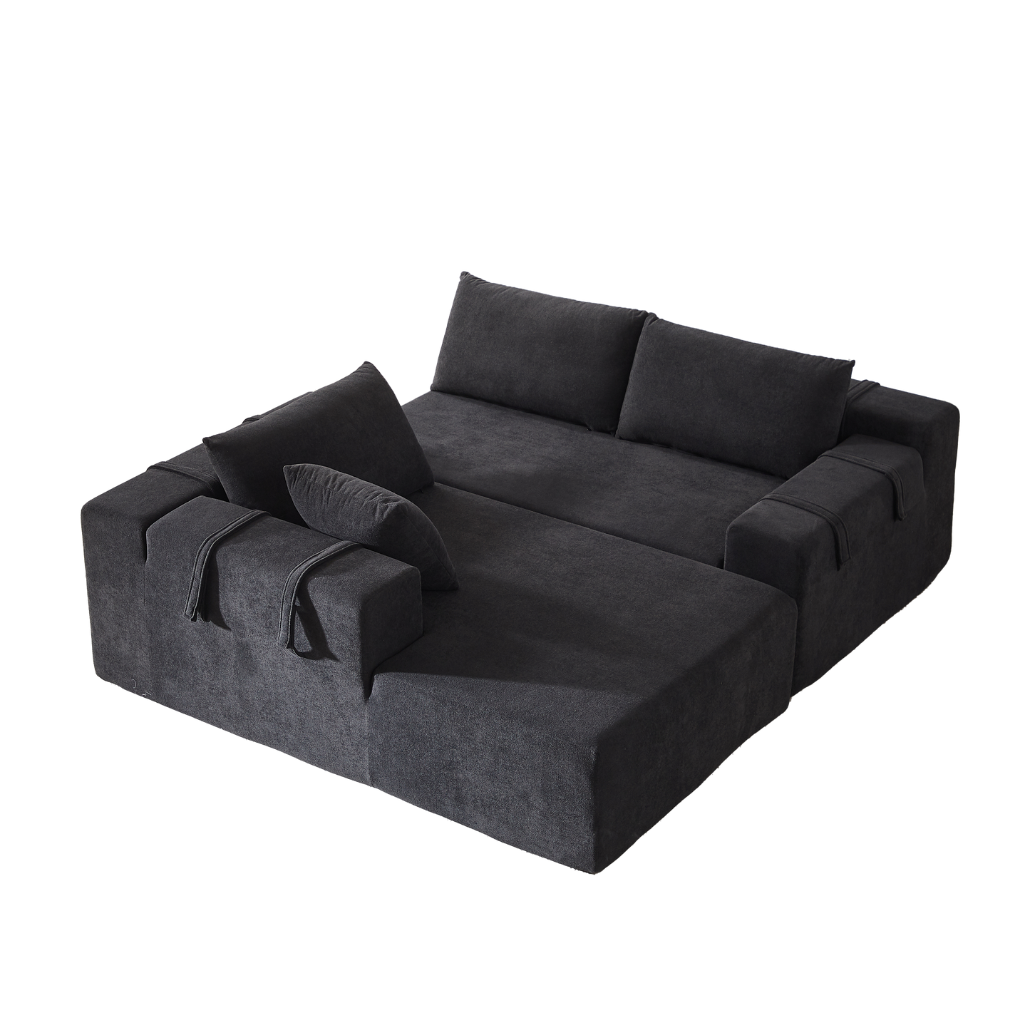 NEW Modern Chenille Free Combination Upholstered Sectional Sofa Couch Set,Modular 108' L Shaped Sectional Living Room Sofa Set With 6 Pillows