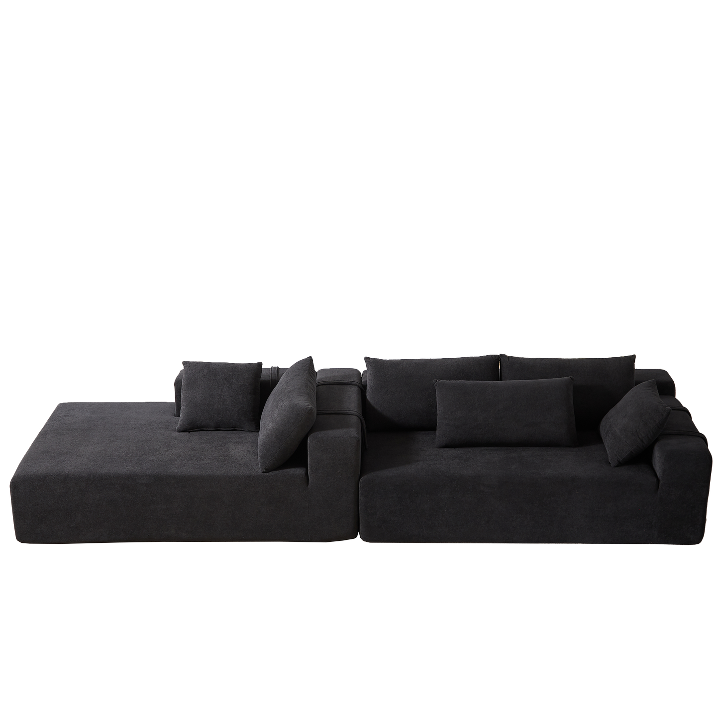 NEW Modern Chenille Free Combination Upholstered Sectional Sofa Couch Set,Modular 108' L Shaped Sectional Living Room Sofa Set With 6 Pillows