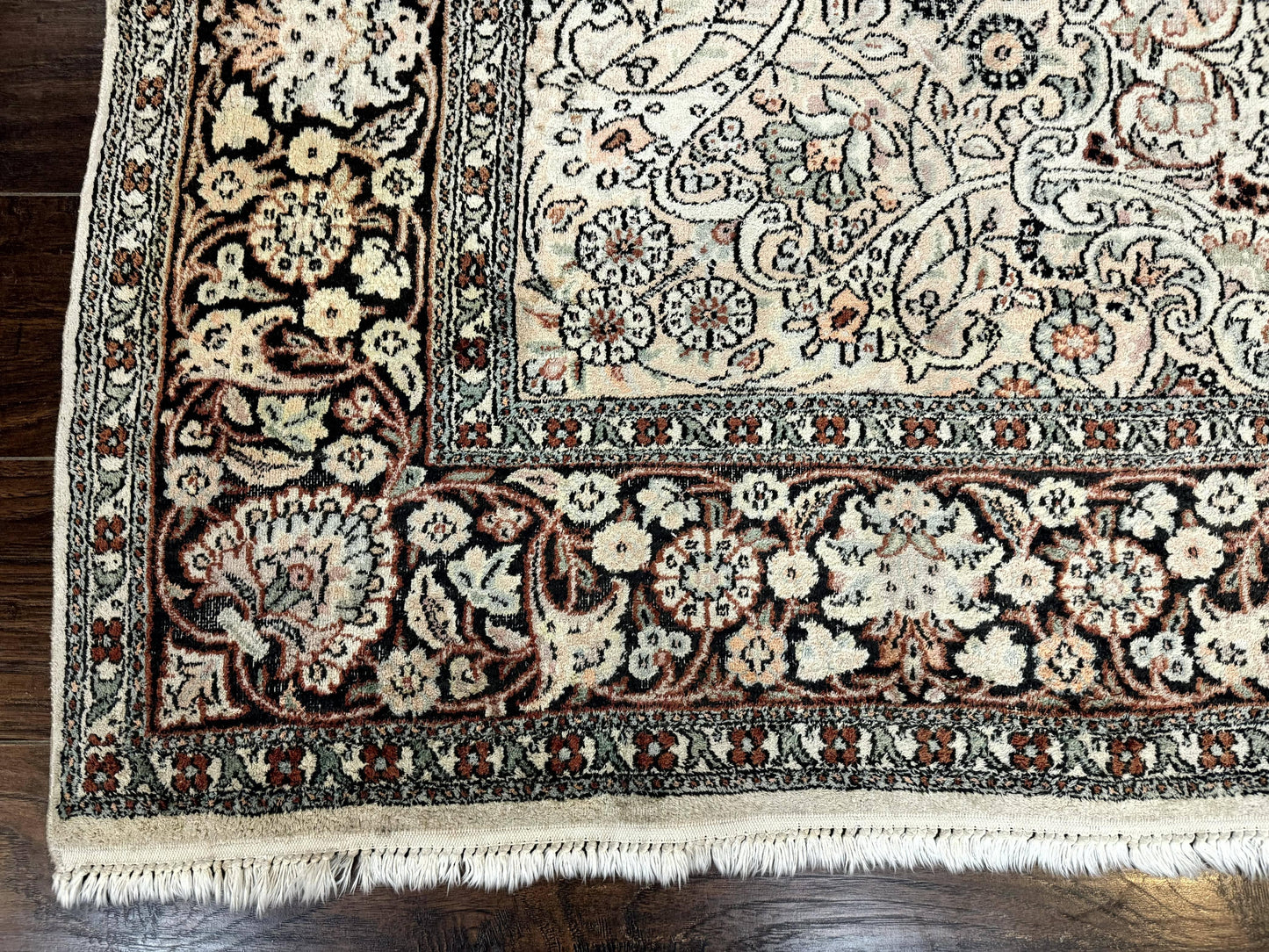 USED Silk Indian Kashmiri Rug 6x9