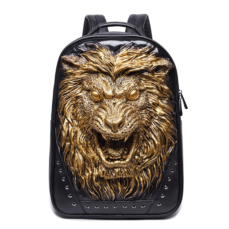 NEW 3D Angry Lion Face Unisex Backpack
