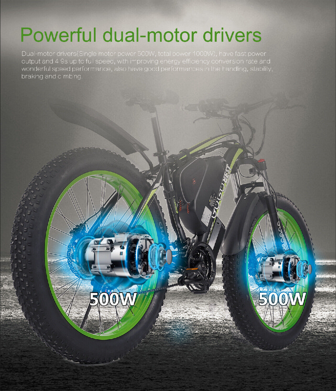 NEW GOGOBEST GF700 Electric Bicycle E-bike Dual-motor 26 Wheel Adult Bike