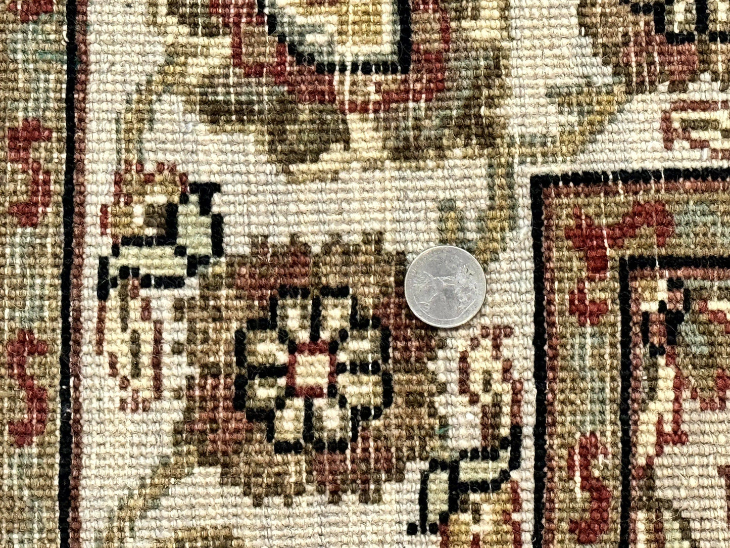 USED Pak Persian Rug 4x6, Floral Allover Vintage Oriental Carpet, Handmade Wool Rug