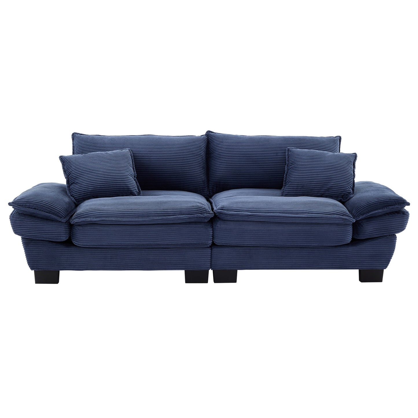 NEW Corduroy Sofa Sleeper Couch Loveseat Sofa with Pillows Comfy Upholstered Deep Seat Sofa for Bedroom,Living Room,Apartment,Office,Dorm-Blue Corduroy