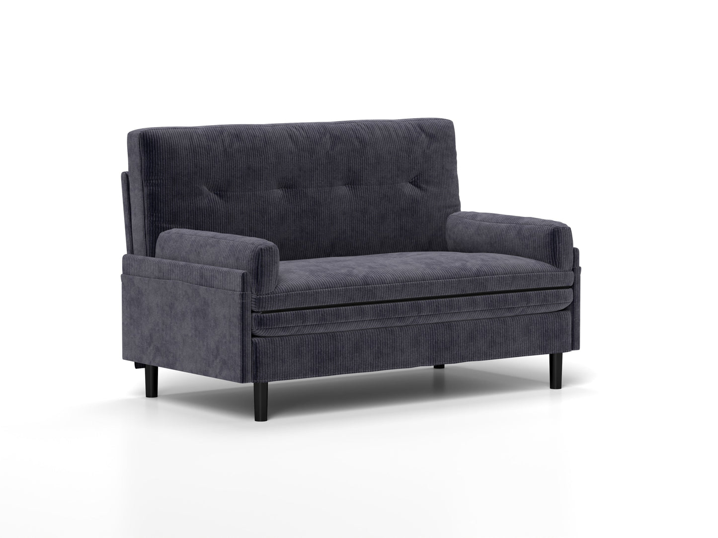 NEW Grey Velvet Loveseat Sofa Bed Lounge Couch