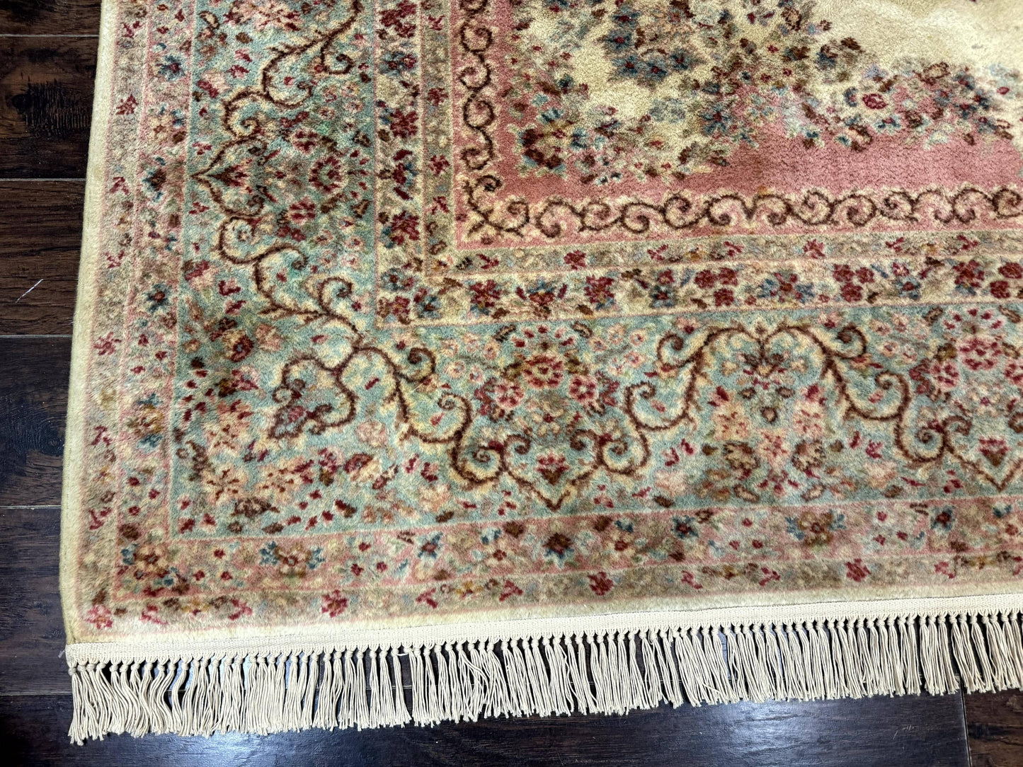 USED Karastan Rug 8.8 x 12, Pastel Ivory Kirman Rug #784, Wool Karastan Carpet, Original 700 Series, Vintage Karastan Area Rug, Discontinued