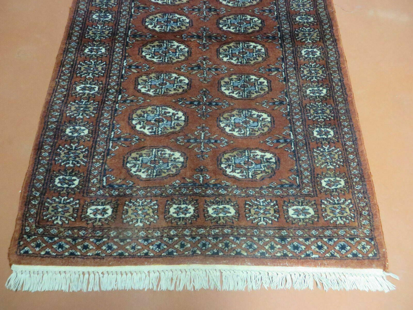 USED 3' X 4' Vintage Handmade Pakistan Turkoman Bokhara Fine Woven Wool Rug