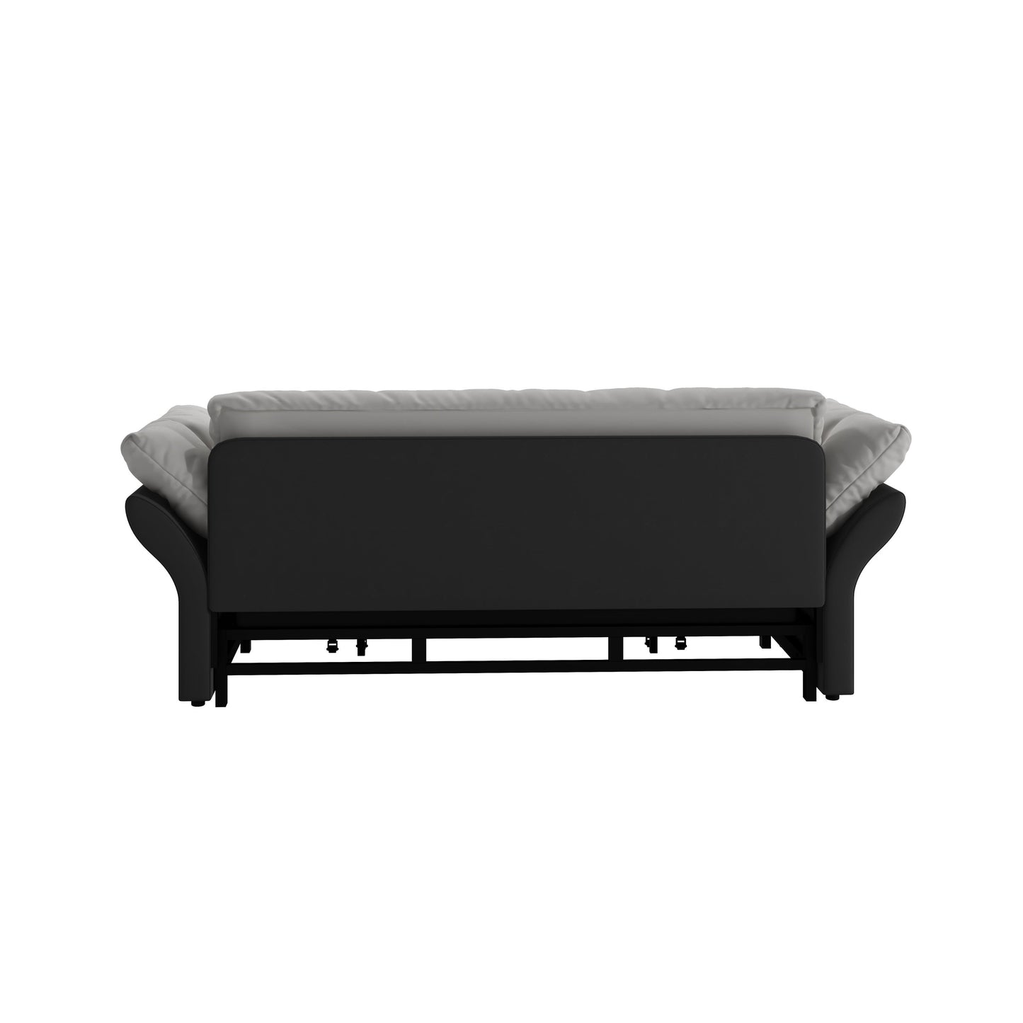 NEW Multi-Functional Loveseat 74.8' Queen Pull Out 3-in-1 Convertible Sleeper Tufted Sofa Bed with 2 Soft Pillows