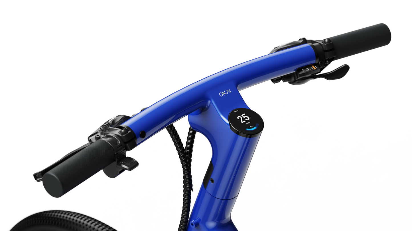 NEW Minimalist Fitness Step-through e-Bike w/ up to 62 miles Max Operating Range and 20 MPH Max Speed - Bolt Blue
