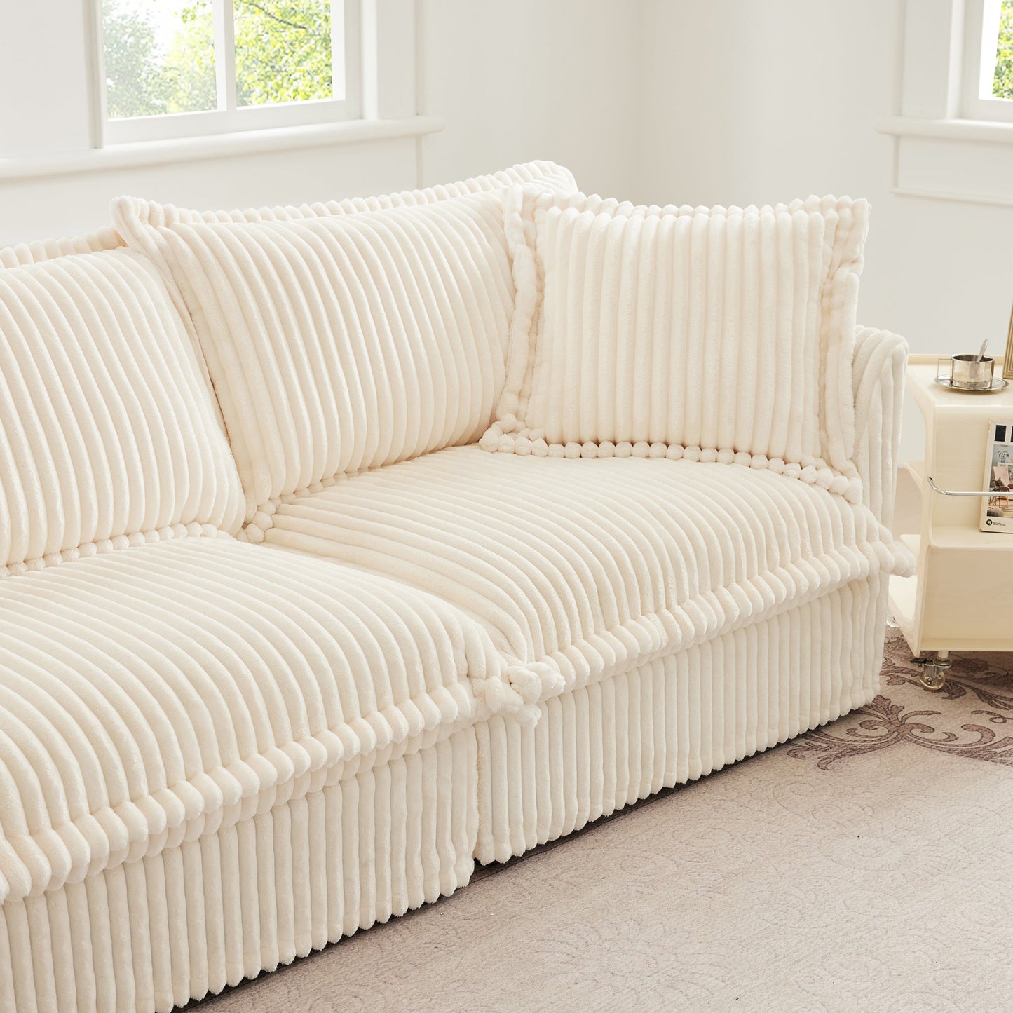 NEW Cream Koala Armless Sofa Couch