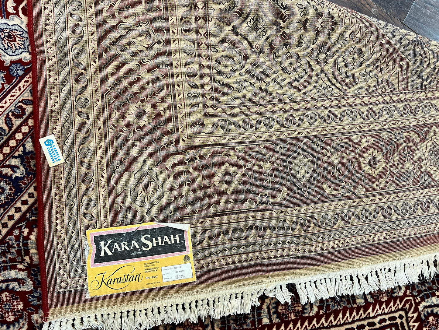 USED Karastan Rug 8x10, Kara Shah Red Bidjar, Belgium Power Loomed Rug, Wool Pile Karastan Rug, Vintage