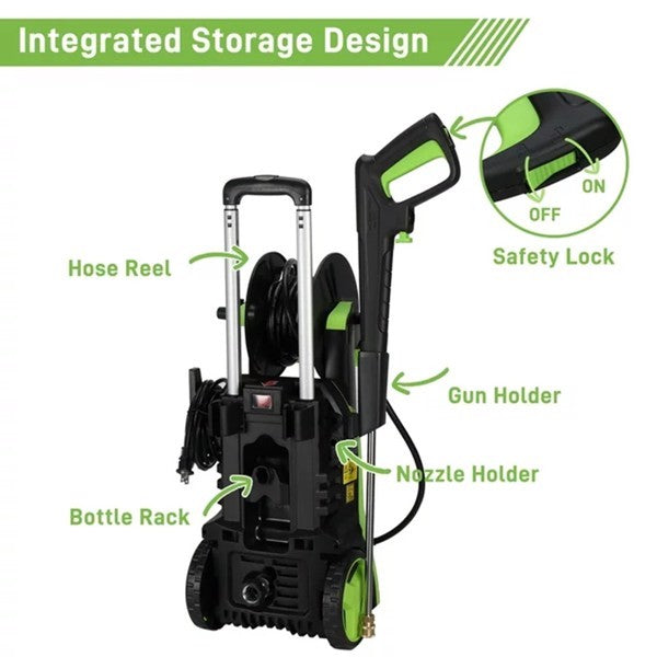NEW High Pressure Washer Cleaning Machine Green Power Washer