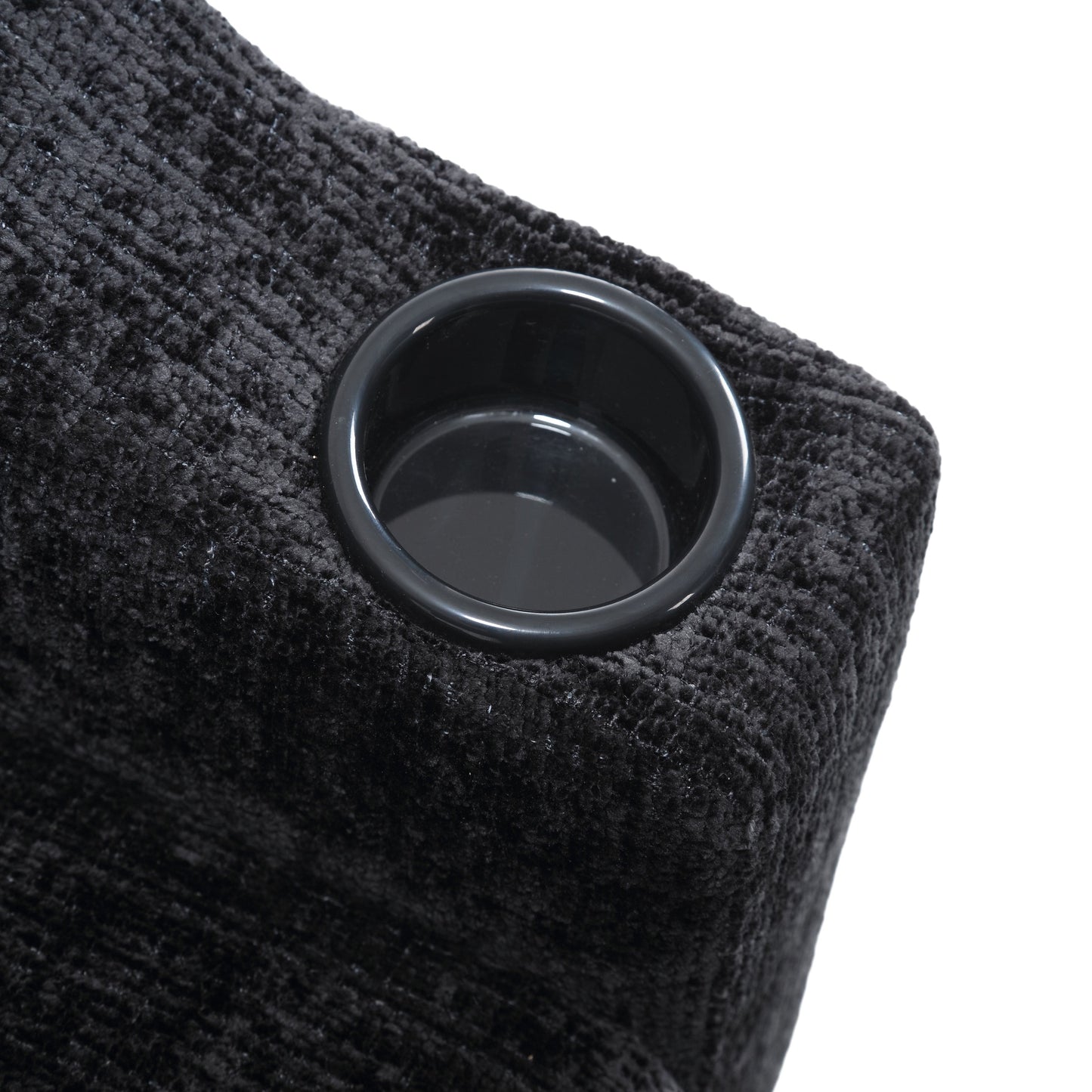 UNITED  WE WIN Sofa for three, solid wood frame, Chenille fabric, side pocket, with two cup holders, footstool with storagestorage sofa /Living room sofa cozy sectional  sofa