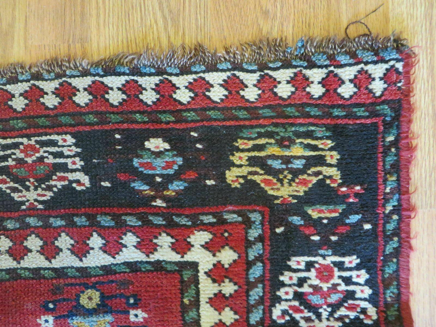 USED 3' 3" X 10' Hand-Knotted Antique Handmade Caucasian Kazak Wool Runner Rug