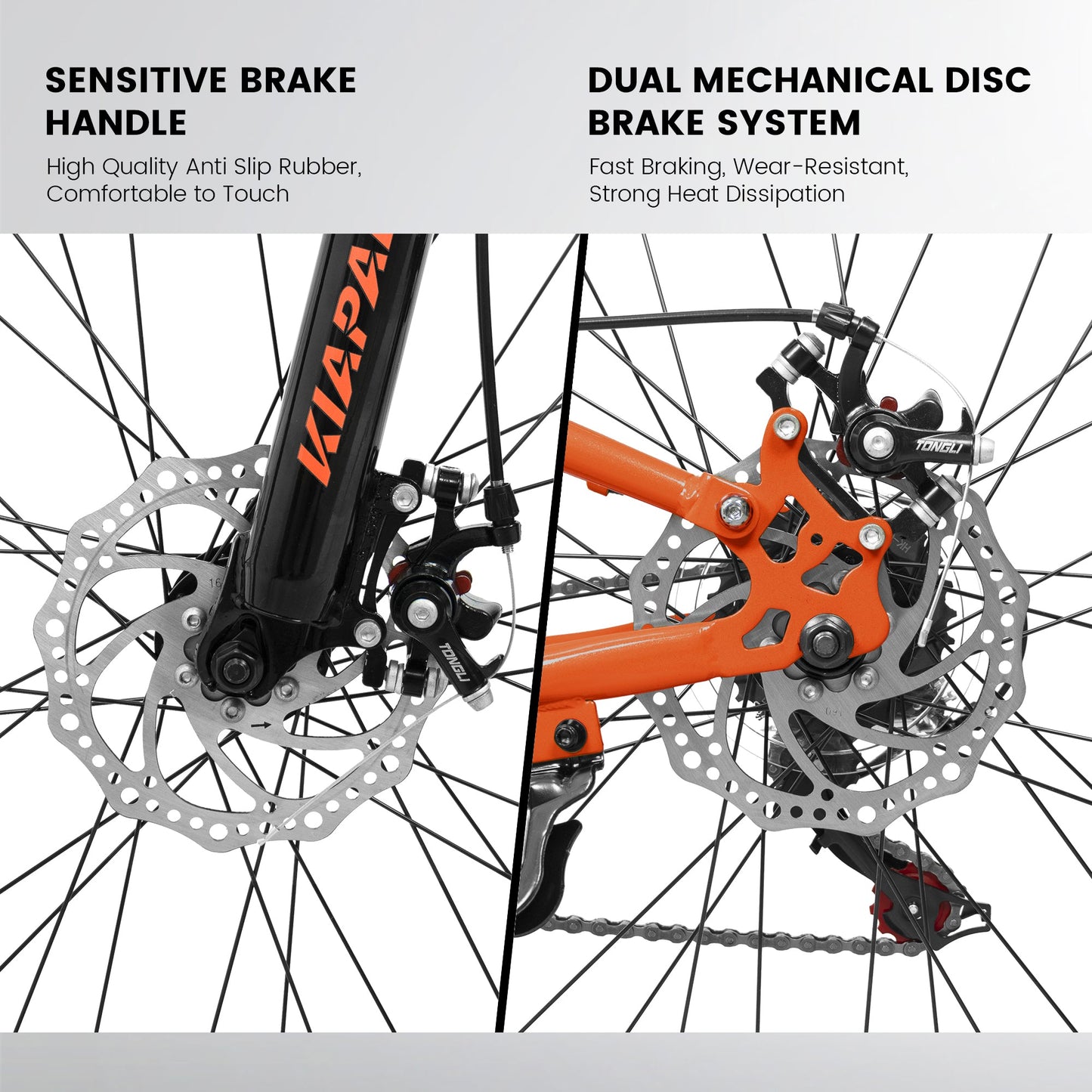 NEW A26336-26 Inch steel Frame Shock Fork Plus Shock Absorber 21-speed Unisex Mountain Bike