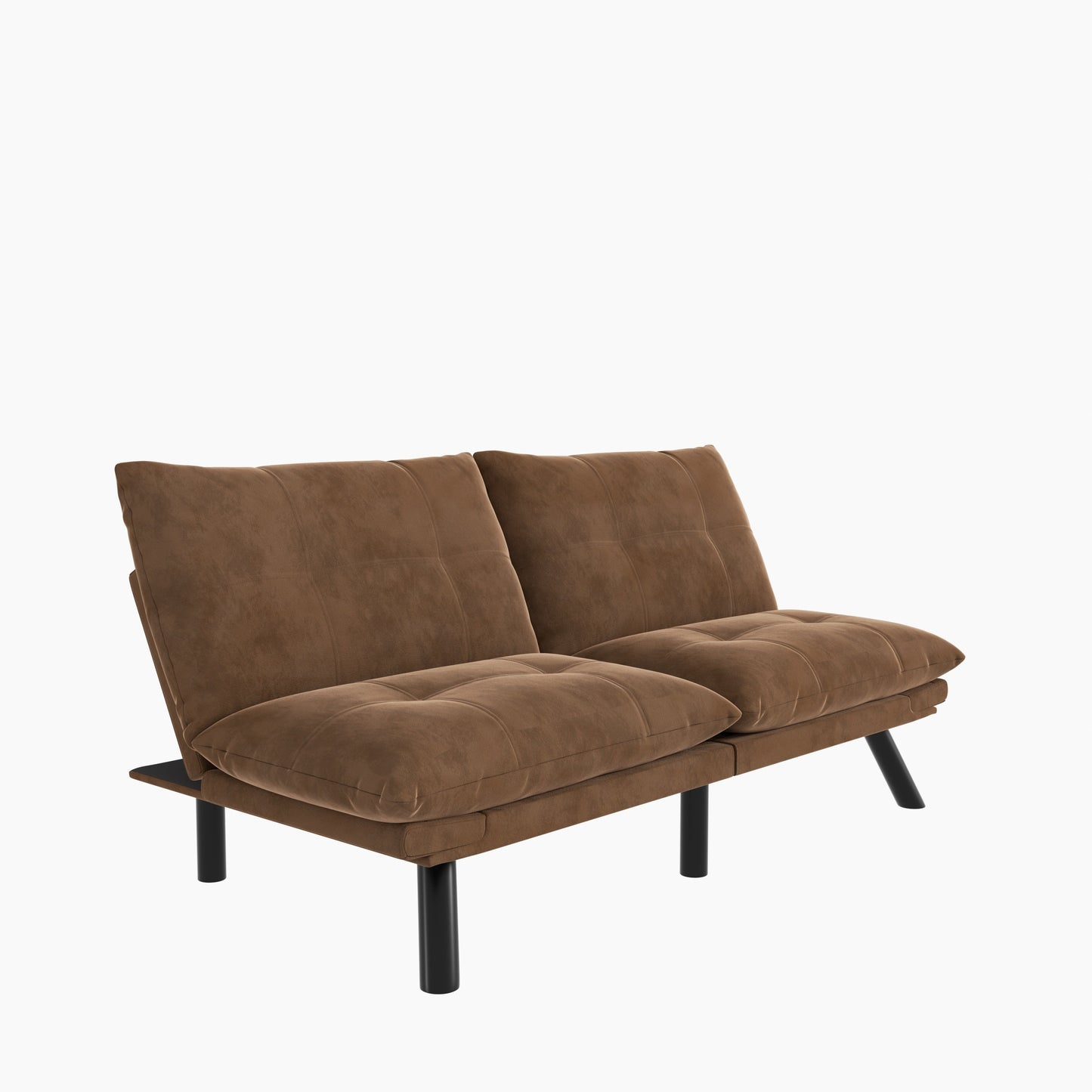 NEW Leatehr Feeling Brown Convertible Folding Modern sofa Bed