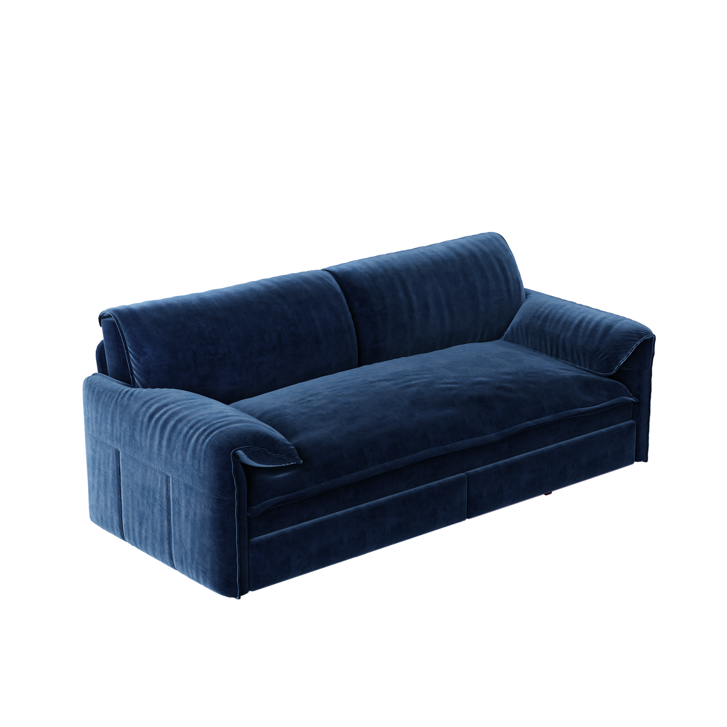 NEW 66' Velvet Loveseat Queen Pull Out 3-in-1 Convertible Sleeper Sofa Bed with Side Storage