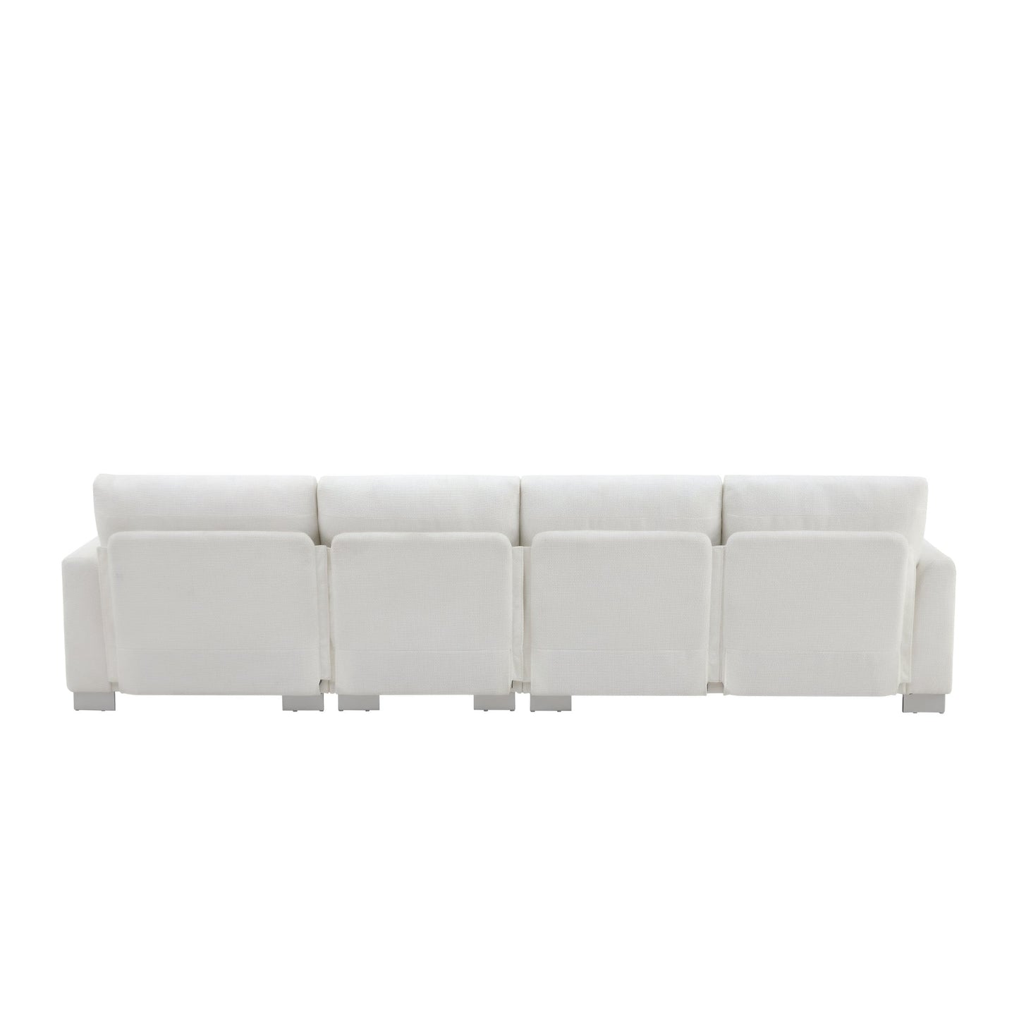 NEW Chenille Upholstered Modern Oversized L-Shaped Sectional Sofa with Chaise and Pillows