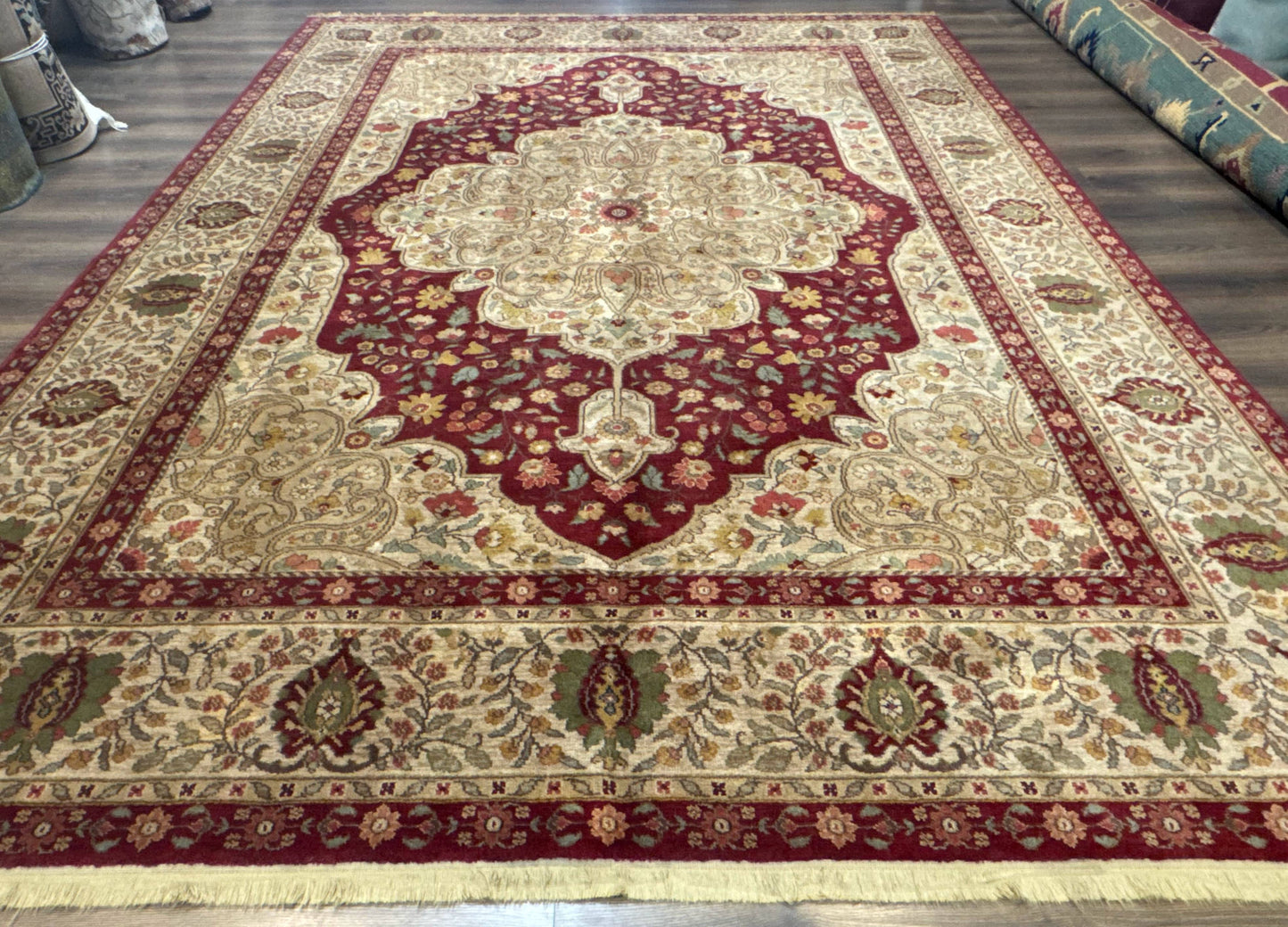 USED Karastan Rug 8.8 x 12, Antique Legends Royal Tabriz, Wool Pile, Vintage, Rare Design