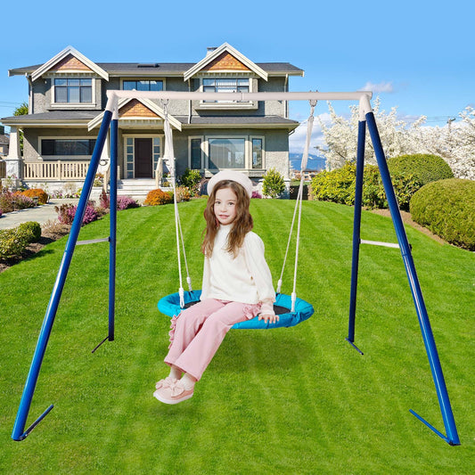 NEW Outdoor Kids Children Playground Metal Swing Set Outdoor Play Equipment