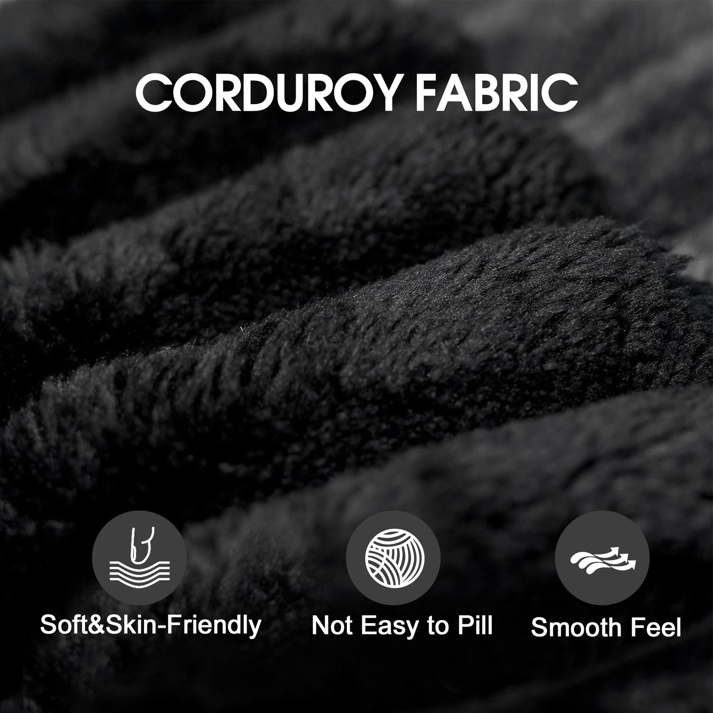 NEW Corduroy Fabric Deep Seat Double-layered Sofa Couch