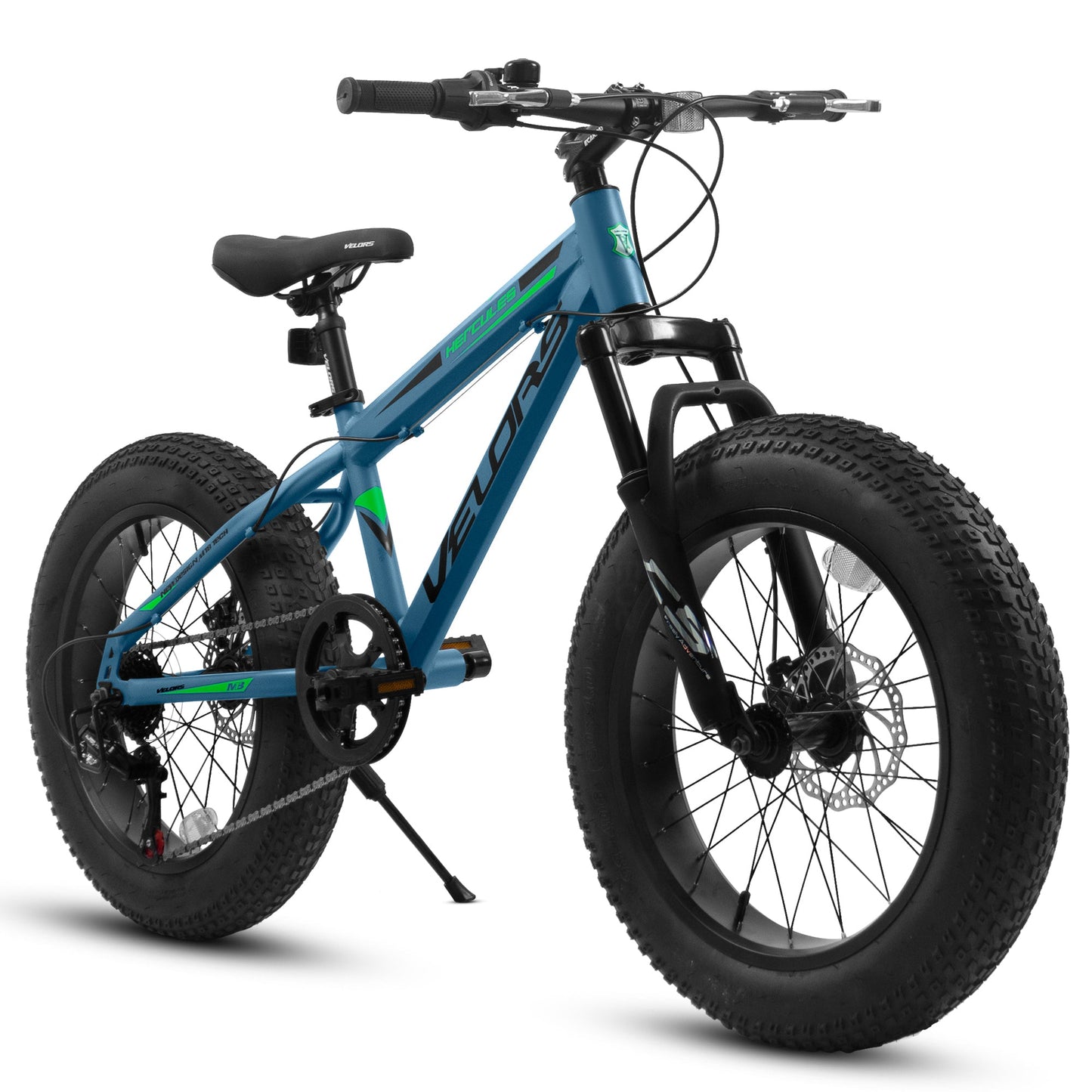 NEW V20235 20 Inch Fat Tire Bike Adult 7 Speed Mountain Bike, Dual Disc Brakes, High Carbon Steel Frame, Front Suspension, Mountain Buggy, City Commuter City Bike, Fat Tire Bike