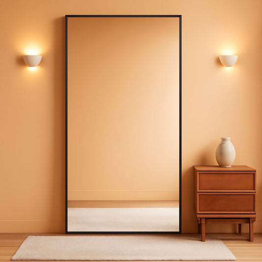NEW Full Length Mirror With Stand 34x76 Aluminum Frame
