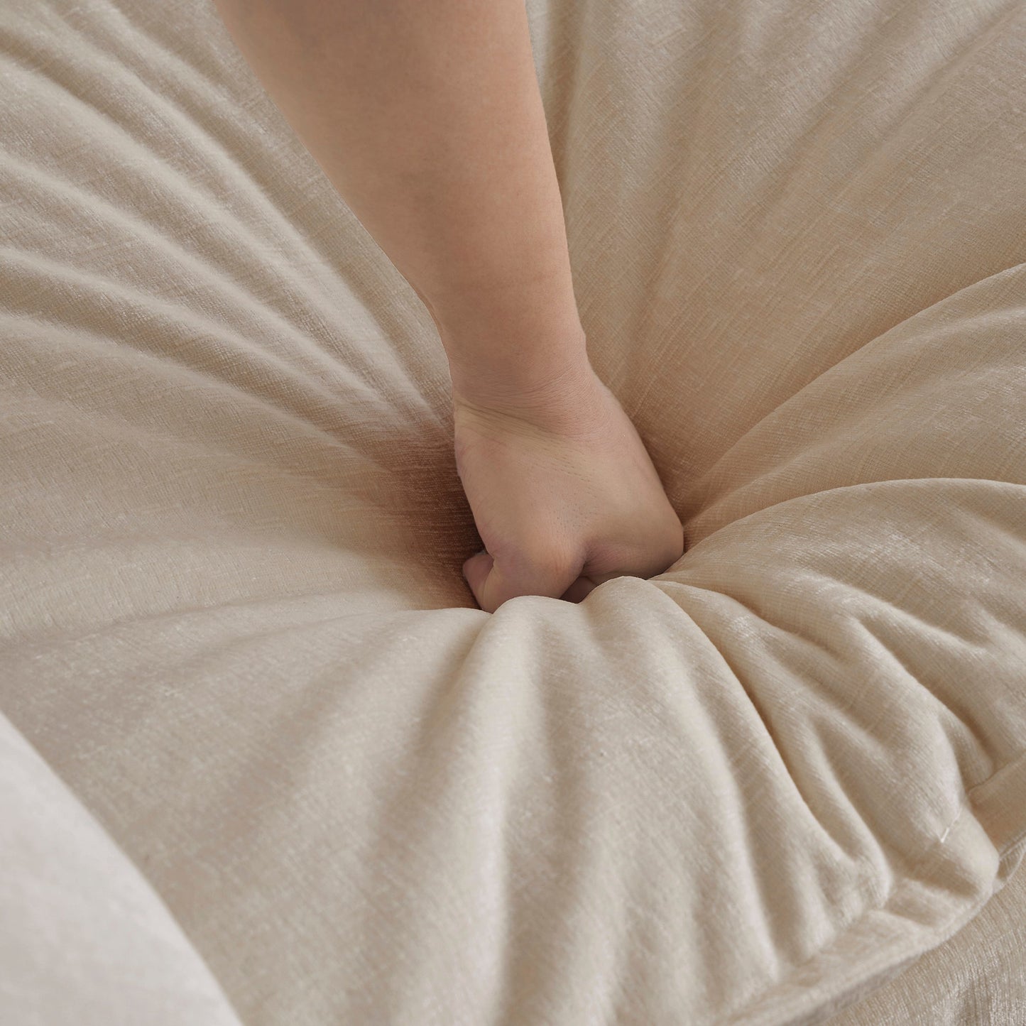 NEW Modular Sectional Sofa for Living Room,U Shaped Couch 5 Seater Convertible Sectional Couch with 1 Ottoman ,Beige Chenille