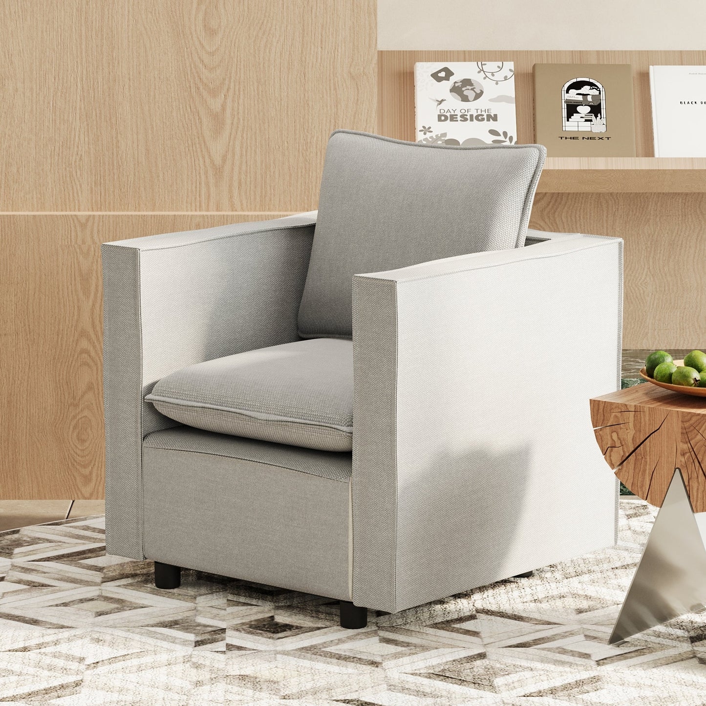 NEW Decorative Breathable Seat Cushion Comfortable Gray Single Cushion Armchair Sofa Chair