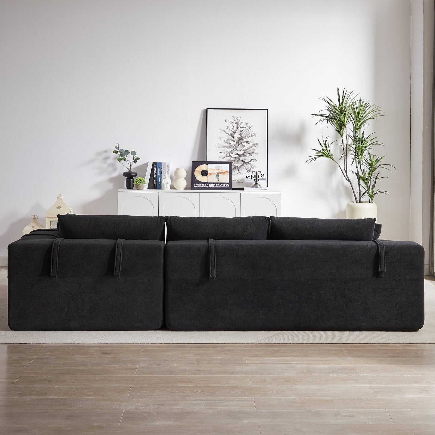 NEW Modern Chenille Upholstered Sectional Sofa Couch Set,Modular 108' L Shaped Sectional Living Room Sofa Set With 6 Pillows,Free Combination Sofa Couch for Living Room,Bedroom(Right Chaise)W834P240010