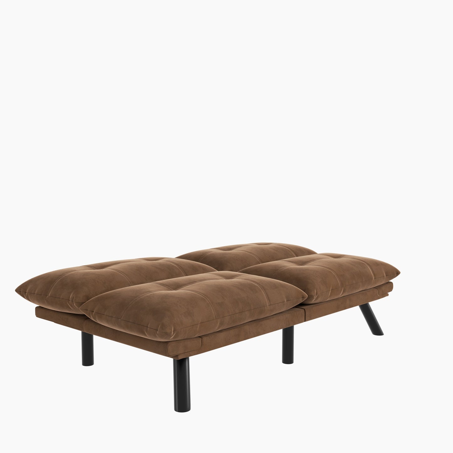 NEW Leatehr Feeling Brown Convertible Folding Modern sofa Bed