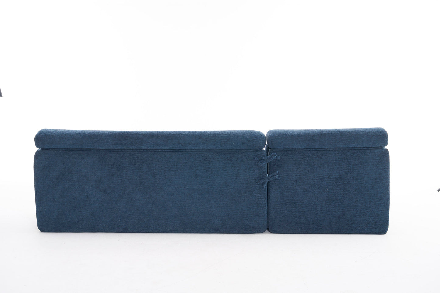 NEW 105'' Blue Cloud Sectional Couch with L-Shape Chaise Modern Modular Deep Seat Boneless Sofa