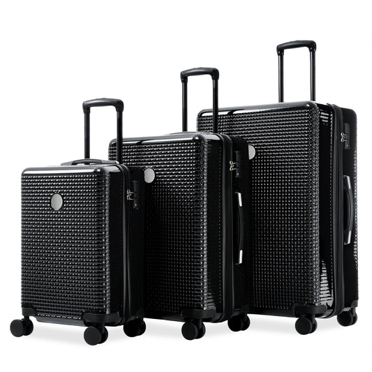 NEW 3 Piece Set of Hard Shell Suitcases with Wheels, Light Expandable Travel Suitcase with TSA Lock, Carry-On, Checked Luggage,20 Inches, 24 Inches, 28 Inches