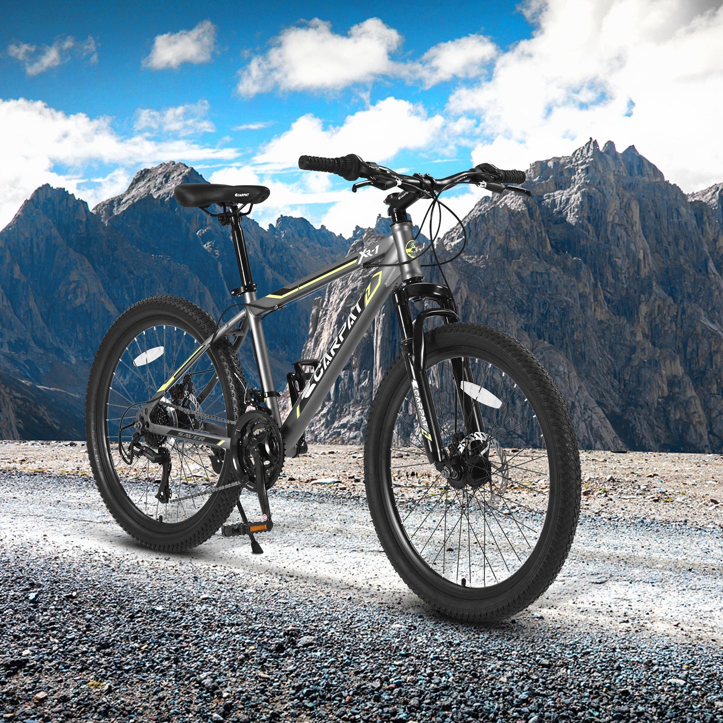 NEW S24102   24 Inch Mountain Bike Boys Girls, Steel  Frame, Shimano 21 Speed Mountain Bicycle with Daul Disc Brakes and Front Suspension MTB