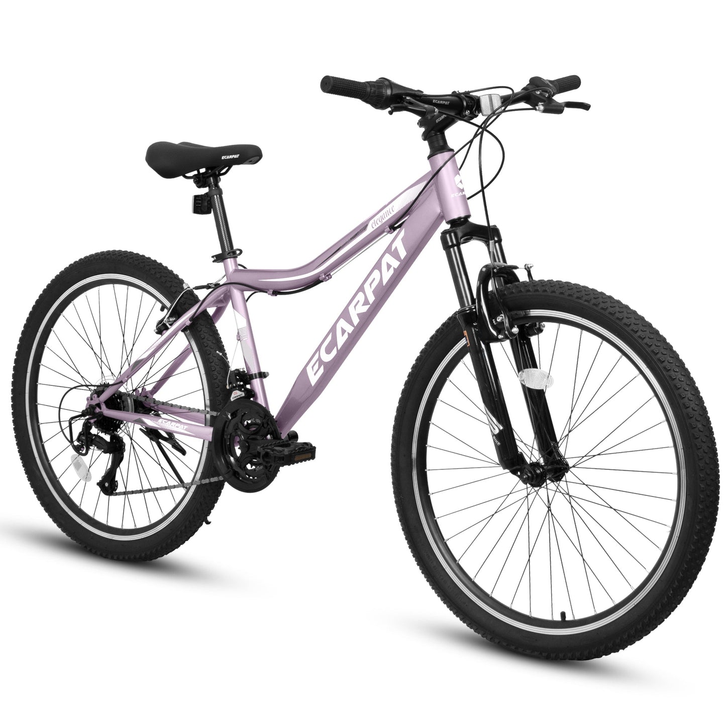 NEW A26208 Ecarpat 26  Inch Mountain Bike, 21-Speed V-Brake, Front Suspension,  Carbon Steel Frame Mountain Bike For  Teenagers Girls Women Bicycles