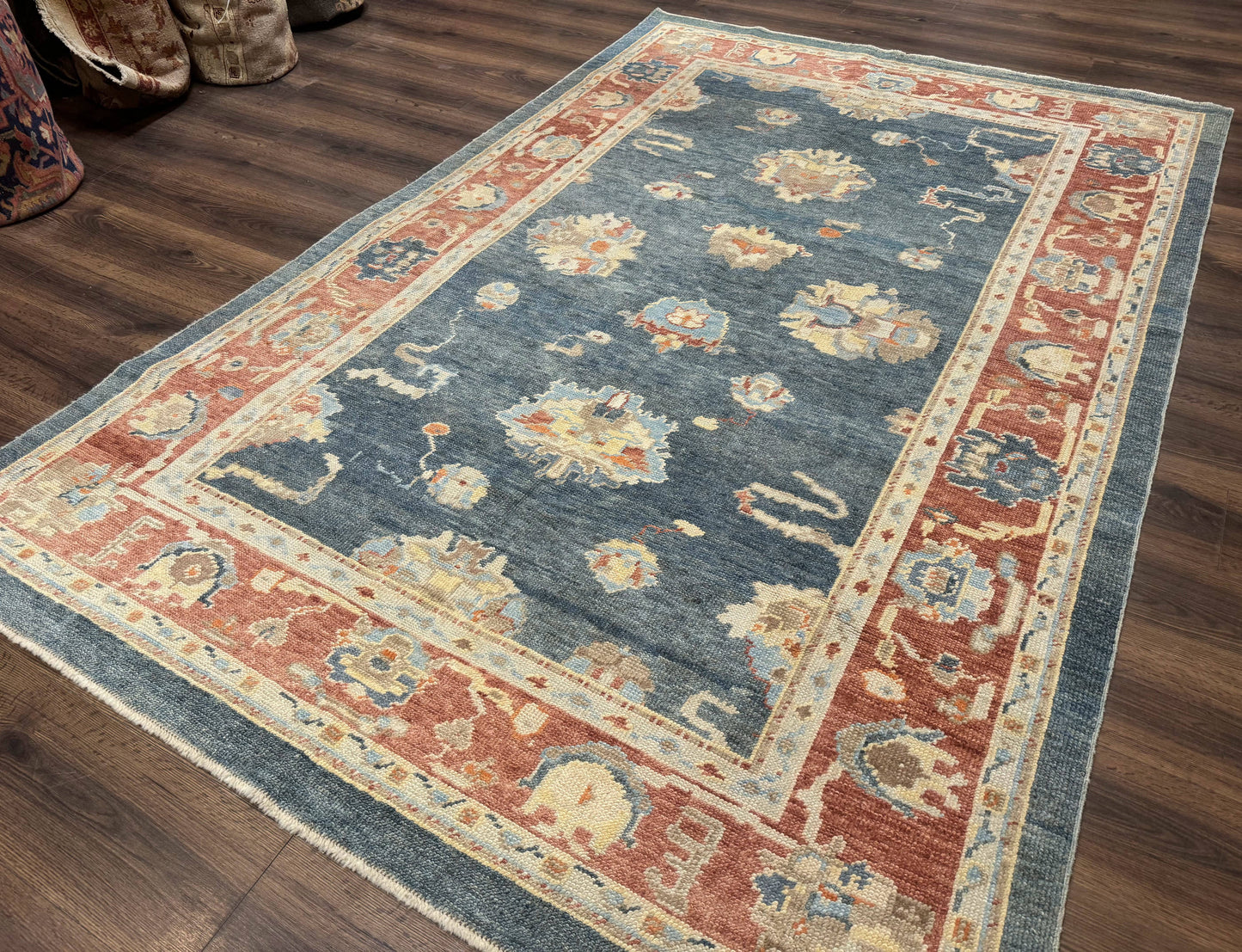 USED Turkish Oushak Rug 6x9, Sultanabad Carpet, Medium Size Oriental Rug