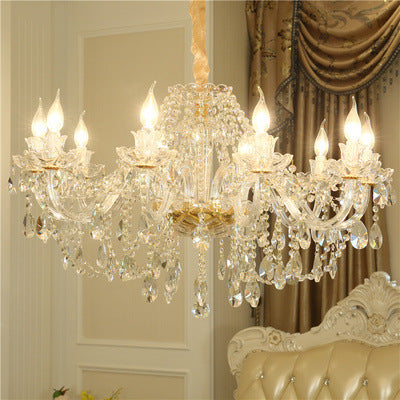 NEW Luxury Crystal Chandelier In Living Room