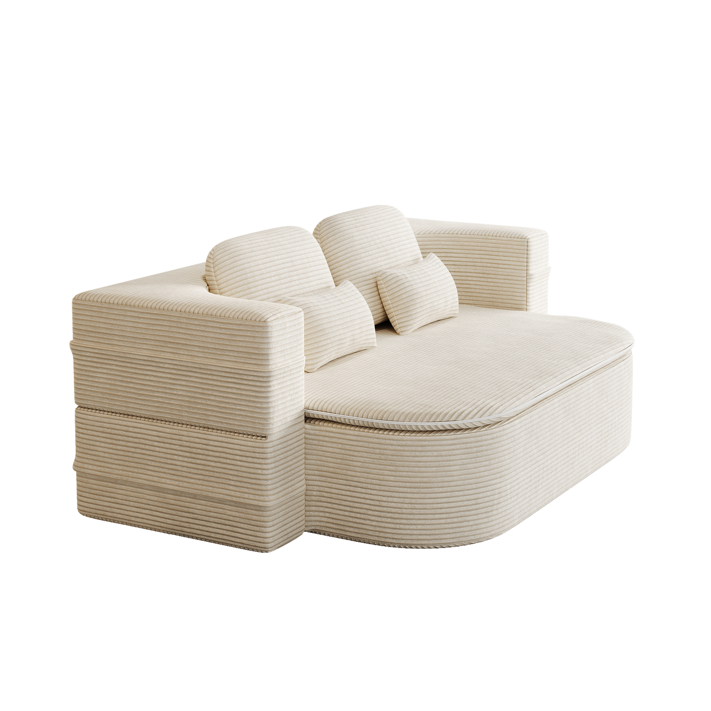 NEW 75''2-in-1 Foldable Sofa,Convertible Sleeper Foam Sofa Bed with Multi Functional Blanket, Corduroy Floor folding sofa bed,  Floor Sofa Lounge Sofa for Living Room Bedroom Lounge Studio