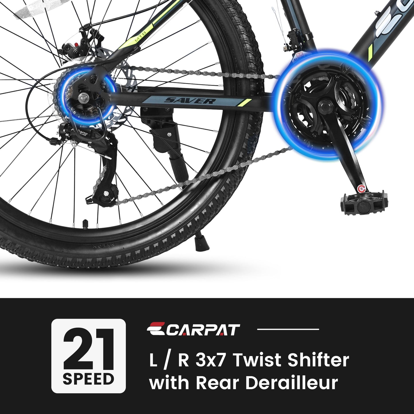 NEW S24102  24 Inch Mountain Bike Boys Girls, Steel  Frame, Shimano 21 Speed Mountain Bicycle with Daul Disc Brakes and Front Suspension MTB