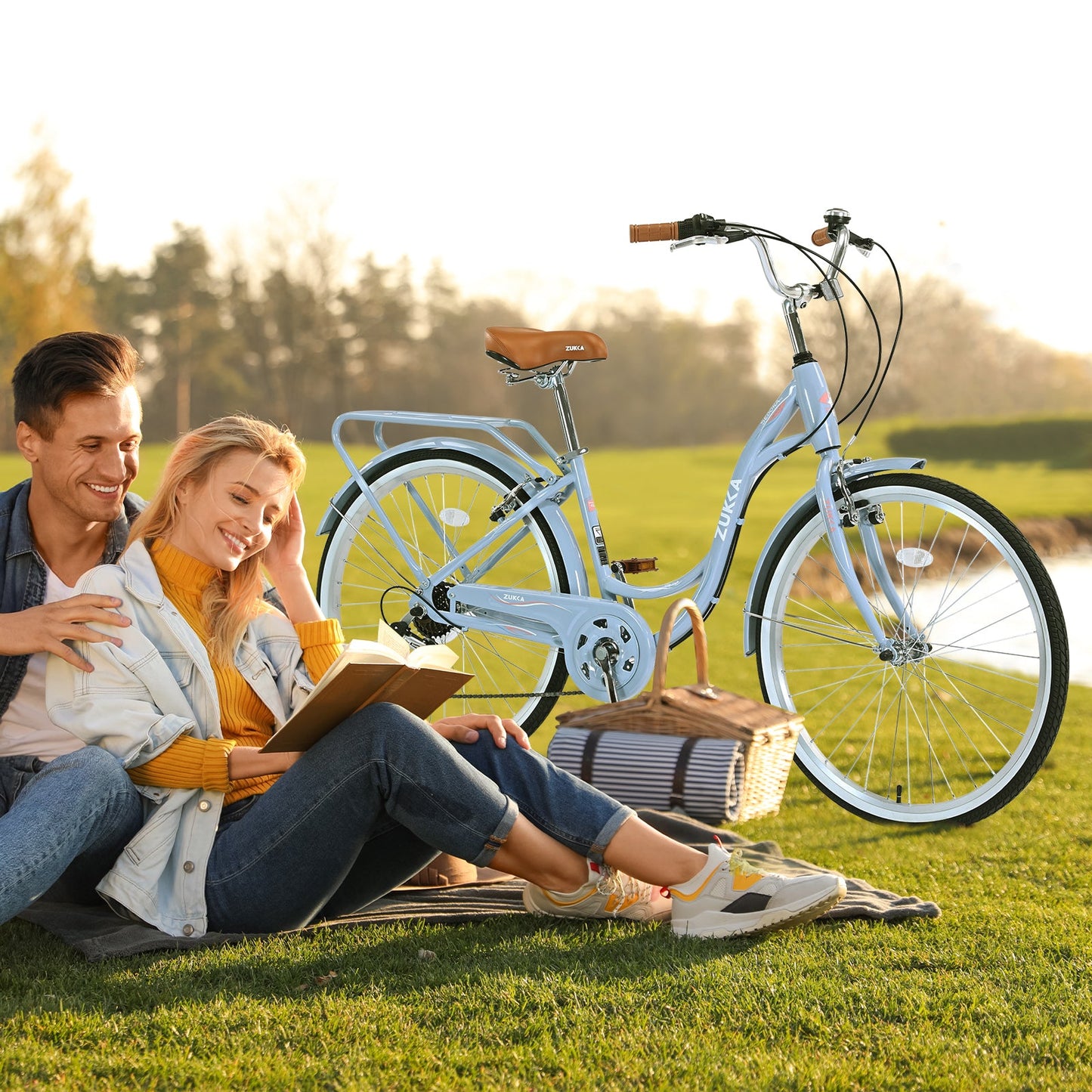 NEW 7 Speed, Steel Frame, Multiple Colors 24 Inch Ladies Bicycle