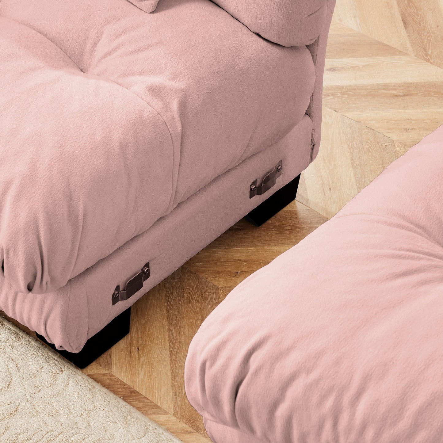 NEW 3-Seater Sectional Modular Deep Seat Chenille Soft Comfy Upholstered Sofa Couch