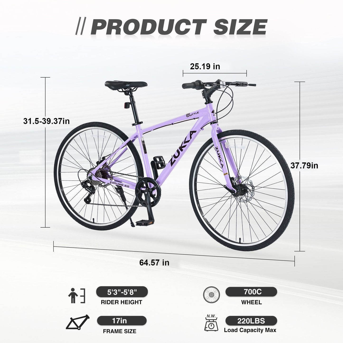 NEW Shimano 7 Speed Hybrid Bike Aluminum Alloy Frame Double Disc Brakes 700C Road Bike For men women's City Bicycle