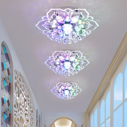 NEW Small Crystal Lamp Corridor Modern Minimalist Living Room Ceiling Light Fixture