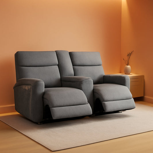 NEW Power Loveseat Recliner Massage USB Type C Dark Gray