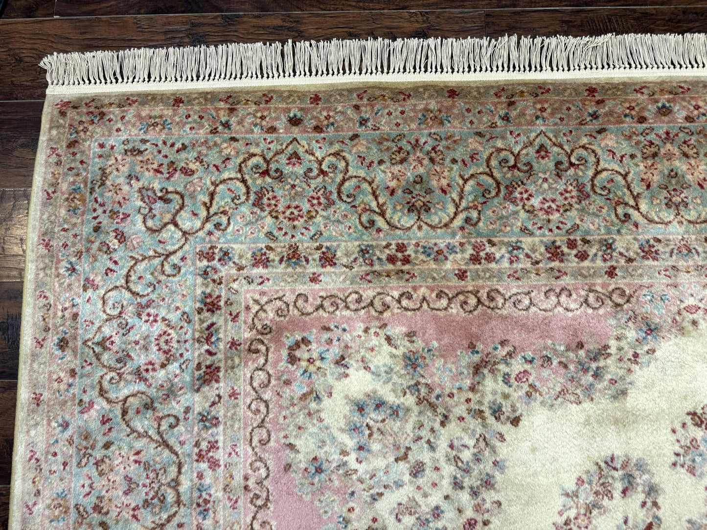 USED Karastan Rug 8.8 x 12, Pastel Ivory Kirman Rug #784, Wool Karastan Carpet, Original 700 Series, Vintage Karastan Area Rug, Discontinued