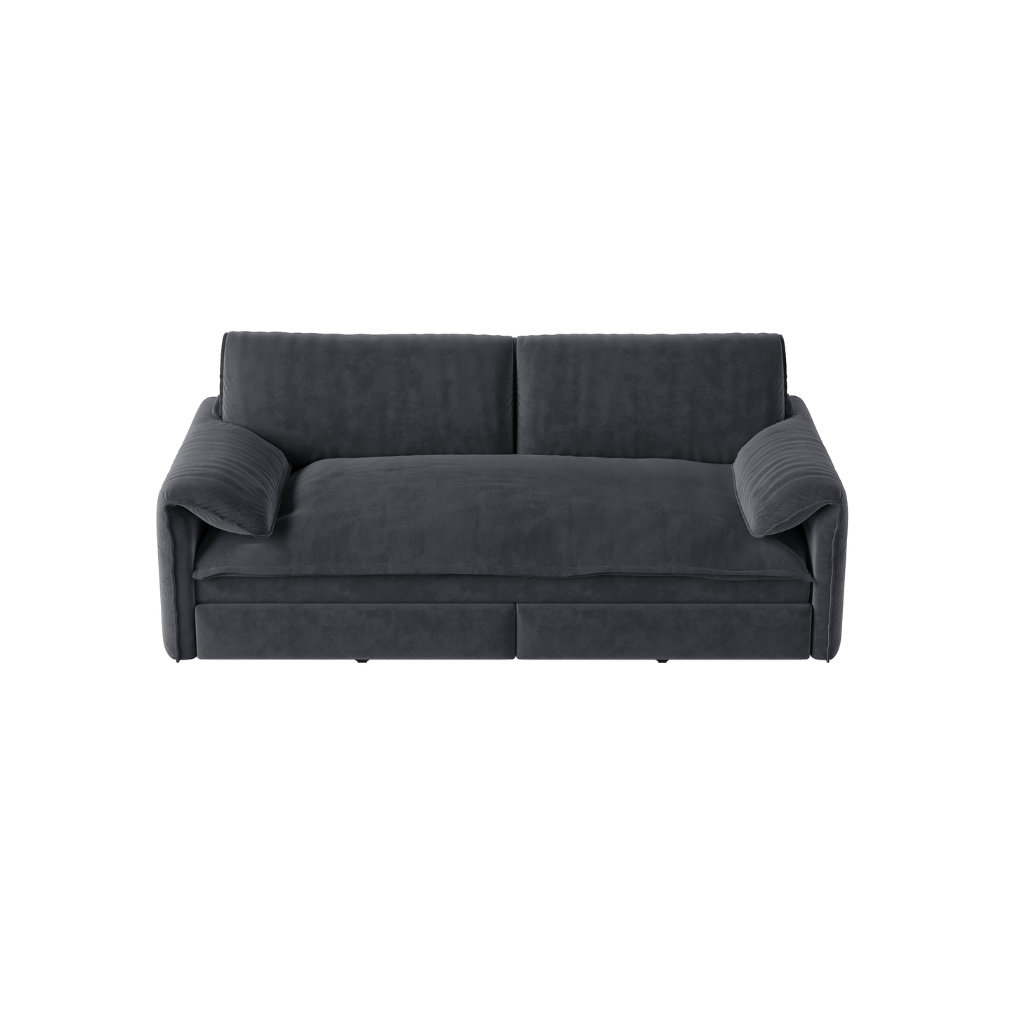NEW 66' Queen Pull Out 3-in-1 Convertible Sleeper Sofa Bed Multi-Functional Velvet Loveseat with Side Storage